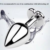 Plug anal en métal en forme de cœur, jouet sexuel pour adultes, plug anal en acier inoxydable, stimulateur anal, jouet sexuel pour la prostate, masseur de prostate, dildo