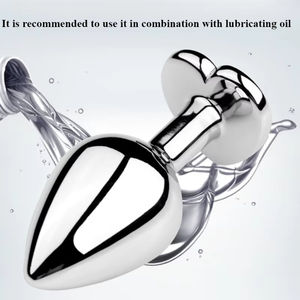 Anale plug Hartvormige metalen buttplug Volwassen seksspeeltjes Anale plug van roestvrij staal Stimulator Anale seksspeeltjes Prostaatstimulator Dildo - Product Image 5