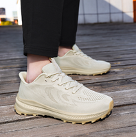 Logo de marque personnalisé grande taille EU 47 48 baskets de sport à la mode pour hommes chaussures de course décontractées légères en maille vierge pour hommes