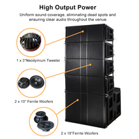 BA210 Double 10 Pouces Système de Sonorisation Line Array Professionnel Actif Passif Enceinte de Sonorisation Line Array Double 10