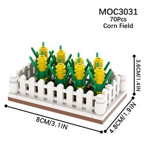 Bloques de Construcción Educativos de la Serie Jungla, Edificios Modernos, Campo de Maíz, MOC MOOXI MOC3031, Plástico ABS, Escala 1:18, Venta al Por Mayor - Product Image 3