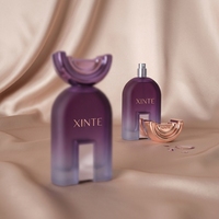 Flacon de parfum en verre givré avec logo personnalisé, 100 ml, flacons de luxe avec pompe pulvérisatrice pour huile de parfum, flacon pulvérisateur avec emballage en boîte