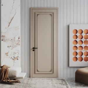 Diseño de puerta de madera <span class=keywords><strong>para</strong></span> <span class=keywords><strong>casa</strong></span>, pintura de puerta Interior precolgada con paneles de madera maciza <span class=keywords><strong>para</strong></span> dormitorio - Product Image 5