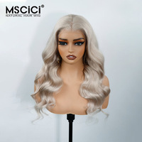 Perruque Lace Front 13x6 en Cheveux Humains Indiens Remy, Ondulations Souples Blond Cendré, Finition Lisse, Qualité Salon, 100% Cheveux Humains, 14-26 pouces