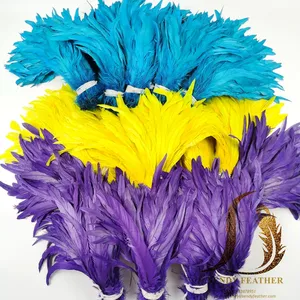 30-35cm hermoso tinte directo plumas de cola de gallo natural para disfraz de Carnaval máscara alas decoración del festival