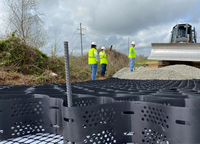 Geocelda de Plástico HDPE Texturizada y Perforada Tipo Panal de Abeja, Precio de Fabricante, Rejilla para Grava, Geocelda para Construcción de Carreteras