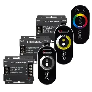 24v发光二极管控制器6键条形灯射频触摸遥控器调光器用于单色CCT RGB磁带灯调节亮度