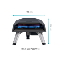 Four à pizza à gaz de 16 pouces certifié CE pour l'extérieur et barbecue Style moderne Finition enduite de poudre de haute qualité pour les jardins