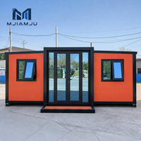 Rumah Kontainer Mini Modern Prefabrikasi yang Dapat Diperluas dengan Dua Sayap, Stabil, Mewah, dan Mudah Dipindahkan