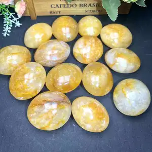 Wholesale Natural Healing Stones High Quality Golden Healer Quartz Palm Stone For Gift
