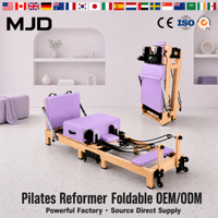 Reformer de Pilates Pliant en Bois de Haute Qualité, Équipement Professionnel de Studio de Pilates, Prix de Gros Usine OEM/ODM