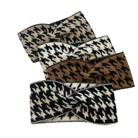 Bandeau tissé large vintage noué en tissu élastique, accessoires pour cheveux pour filles