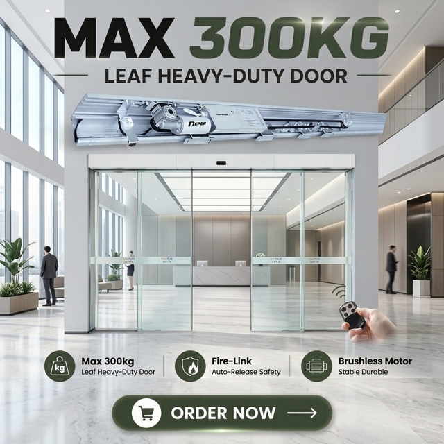 Modern 300kg Heavy Duty Electric Sensor Indoor Remote Automatic Glass Sliding Door Opener for Hospital & Store Use Motorized