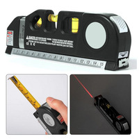 Mètre Ruban Laser Multifonction avec Niveleur Laser, Règle Standard et Métrique Ajustable