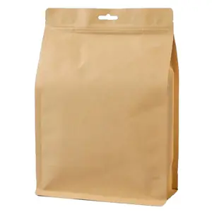 Kraft paper Sealable bag Casual snack beef jerky Dried Fruit Nuts Red dates Vacuum hard bottom sugar packaging bag