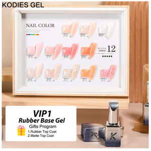 GEL KODIES 12 pz/set di gomma a Base di Gel smalto per unghie nudo latte e Gel francese Base Primer 15ML Vernis Semi permanente forniture per unghie - Product Image 1