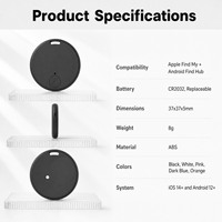 Localizador Inteligente de Doble Sistema, Dispositivo Antipérdida Compatible con IOS y Android, Etiqueta Inalámbrica Mini, Rastreador Global para Mascotas, AirTag GPS