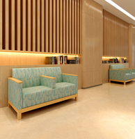 Sillón de Recepción de Madera Ajustable Antibacteriano para Uso Médico, Hospitalario y Escolar