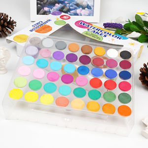 مجموعة أدوات رسم كاملة مخصصة للأطفال، طقم ألوان مائية صلبة 48 لونًا للرسم والتلوين، لعبة للأطفال - Product Image 5