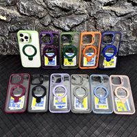 Étui magnétique pour iPhone 18 Pro Max avec protection d'objectif et béquille double pliable, compatible iPhone 12 13 14 15 16 17 Pro Max