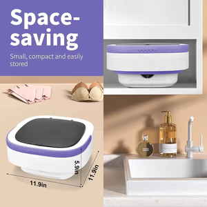 Lavadora Portátil Mini de 16L Totalmente Automática, Lavadora con 3 Modos de Limpieza, Lavadora <span class=keywords><strong>Plegable</strong></span> Pequeña - Product Image 4