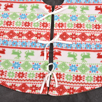 Verkaufs förderung 42 ''Gedruckter Rentier-und Schneeflocken-Flanell-Weihnachts baumrock Weiche Weihnachts dekoration für Baum