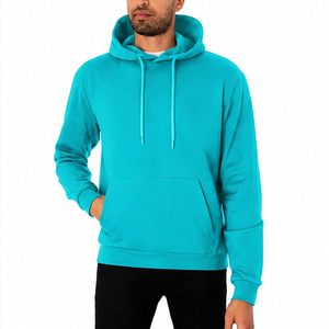 Sweat-shirts à capuche décontractés pour hommes en tissu polaire mélangé coton, avec logo et design personnalisés, pour la vente en ligne en gros - Product Image 5