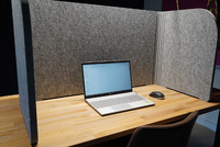 Séparation acoustique insonorisante de feutre de fibre de polyester de diviseur de bureau personnalisable de Table de bureau de quantité minimale de commande bas