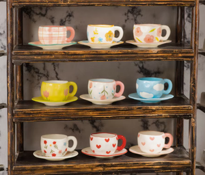 Prix d'usine – Tasses à café en céramique de 8 oz peintes à la main, idéales pour le latte et le thé au lait - Product Image 2