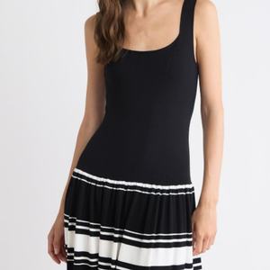 Vestido Midi sin Mangas de Gasa Floral con Cuello Cuadrado, Cintura Imperio, Estilo Fluido, Liso, Sexy, Forrado, para Ocasiones de Día y Vacaciones - XS-XL - Product Image 1