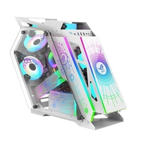 Boîtier PC de Bureau de Haute Qualité, Compatible Carte Mère mATX, Ventilateurs RVB pour PC, Boîtier pour Ordinateur de Jeu