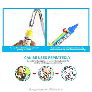 Kit d'art de dessin à l'eau pour enfants, pages d'activités réutilisables à révéler à l'eau avec stylo à eau, dessin et coloriage sans dégâts, jouets éducatifs - Product Image 3