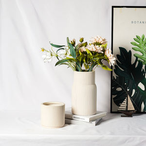 <span class=keywords><strong>Vaso</strong></span> di fiori in ceramica di <span class=keywords><strong>orchidea</strong></span> artificiale Real Touch a stelo singolo in porcellana di colore nudo - Product Image 5