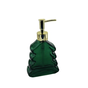<span class=keywords><strong>Mayland</strong></span> Luxury Green Weihnachts baumform Seifensp ender Glas Badezimmer zubehör für eine effektive Reinigung - Product Image 4
