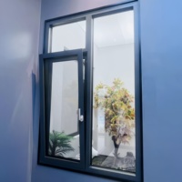 Fenêtre personnalisée à double/triple vitrage étanchéité à l'eau maison isolée thermiquement fenêtres à battant en aluminium avec moustiquaire à vendre