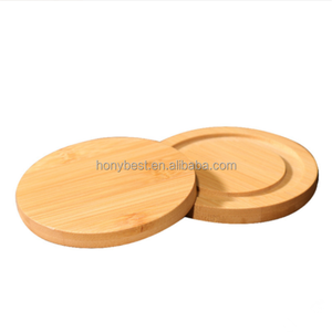Plaques rondes de gravure laser vierges sous-verre de tasse à boire, plateaux de base de cercle en bois <span class=keywords><strong>pour</strong></span> bricolage, décoration, <span class=keywords><strong>cuisine</strong></span> - Product Image 1