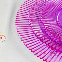 Moderne luxe kristallen ecovriendelijke 32,5 cm loodvrije violette glazen fruit schaal voor thuis en bruiloftdecoratie