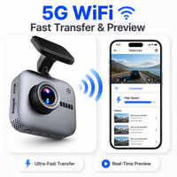 VIEVGUARB V8 Caméra embarquée 4K véritable, caméra avant et arrière 4K+1080P, caméra embarquée WiFi 5G avec support rotatif à 360° pour voiture