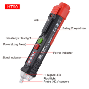 MAYILON HT90 <strong>Non</strong> <strong>Contact</strong> <strong>Voltage</strong> <strong>Tester</strong> Pen Live and Neutral With NCV - Product Image 3