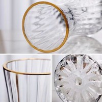Vases en verre minimalistes de luxe en gros, achat en gros, arrangement floral, décoration d'intérieur, ornement