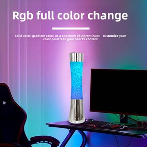 Lampe rythmique réactive au son <span class=keywords><strong>Gamer</strong></span> RGBIC, 360 °   Éclairage d'ambiance en acrylique effet diamant, Décoration de bureau Esports, Changement de couleur synchronisé à la musique - Product Image 1