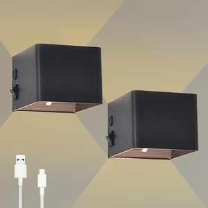 5W Cube LED Rechargeable Wall <strong>Light</strong> Aluminum square Motion Sensing Wall Lamp Energy Saving <strong>Battery</strong> <strong>Powered</strong> <strong>Indoor</strong> Wall Lamp - Product Image 2