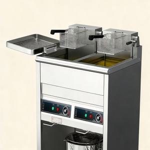 Friteuse électrique intelligente commerciale <span class=keywords><strong>de</strong></span> grande capacité 20L, verticale avec deux réservoirs pour une friture à volume élevé - Product Image 1