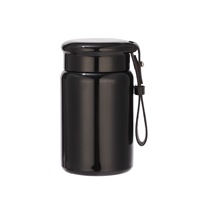 Bouteille isotherme de voyage personnalisée en acier inoxydable 316, mini-gourde portable à double paroi de 380 ml avec corde