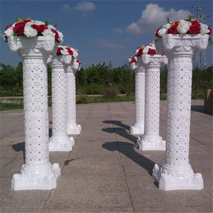 HJ240009-6 <span class=keywords><strong>Colonne</strong></span> romaine décorative blanche en plastique creux, moule en béton pour événements, fêtes et décoration de chemin d'accès - Product Image 2