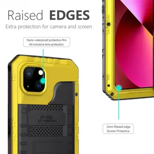 Étui de protection robuste en métal Doom Armor étanche <span class=keywords><strong>pour</strong></span> iPhone 16e 17e 16 15 14 13 12 11 Pro Max XS XR 8 7 Plus, coque antichoc - Product Image 6