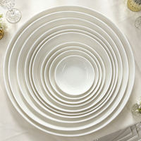 Assiette creuse en porcelaine blanche unie, plusieurs tailles, coupe en céramique pour steak et soupe, idéale pour la restauration et les buffets – Vente directe usine en gros