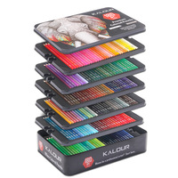 Kalour180 Fournitures scolaires d'art, ensemble de 180 crayons de couleur métalliques, qualité supérieure, modèle YW-PN180, fabriqué en Chine