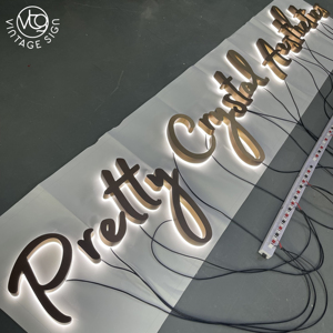 Tùy chỉnh trở lại thắp sáng kênh thư ký với đồng chải kim loại kết thúc tiết kiệm năng lượng dẫn cho Bền ngoài trời kinh doanh quảng cáo - Product Image 4