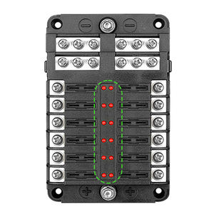 Boîte à fusibles pour voiture et yacht à 12 voies, indicateur LED, pôle positif et négatif indépendant du véhicule, capacité de coupure de 10 kA, matériau PVC - Product Image 6